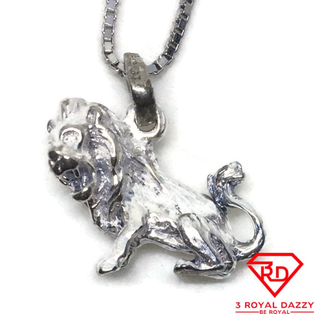 Leo Zodiac 3D Pendant 925 Sterling Silver